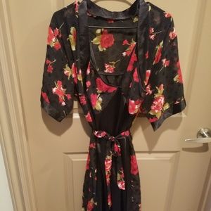 Red Floral Nightie w/ Robe